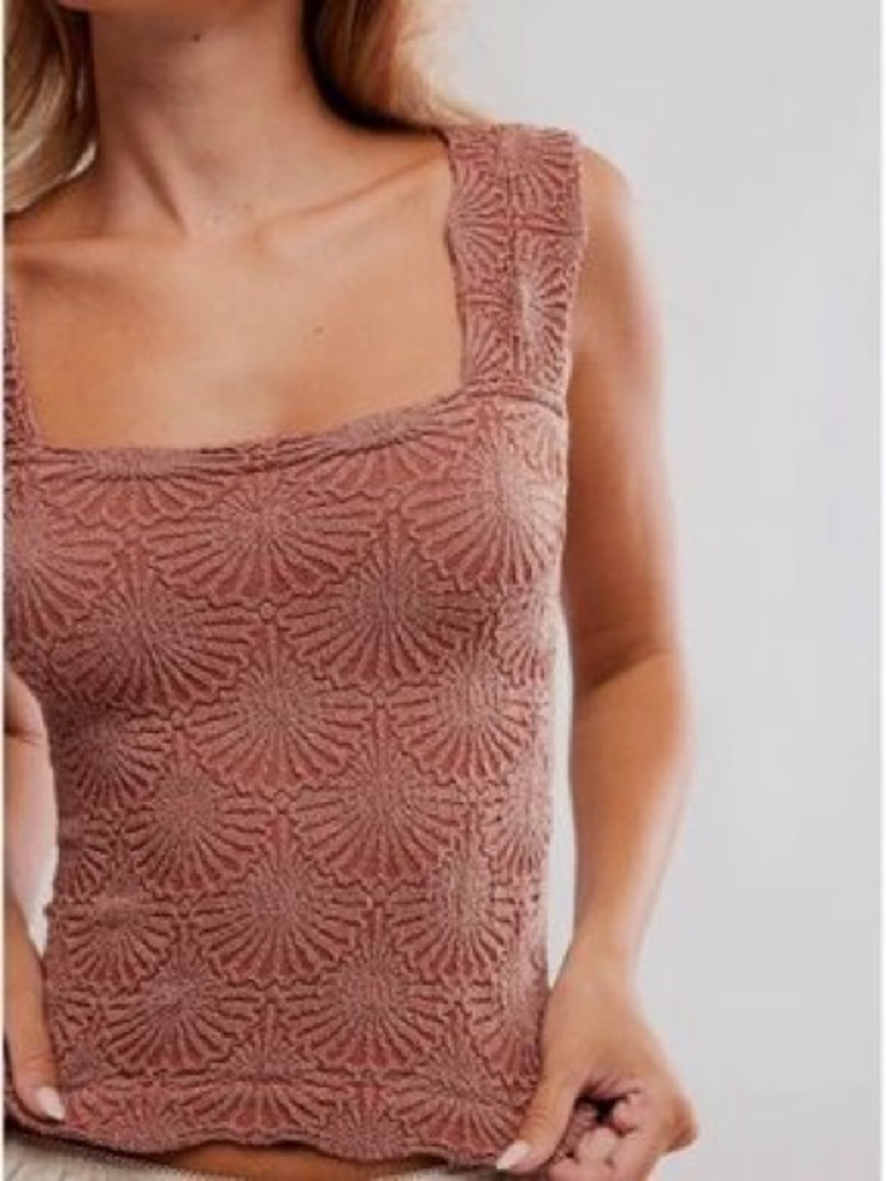 Free People Love Letter Cami in “Withered Rose” .